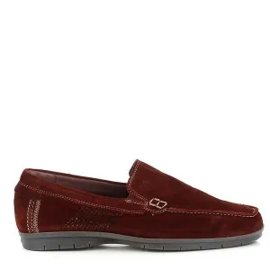 24 Hrs 10565 Burgundy Slip On Loafers