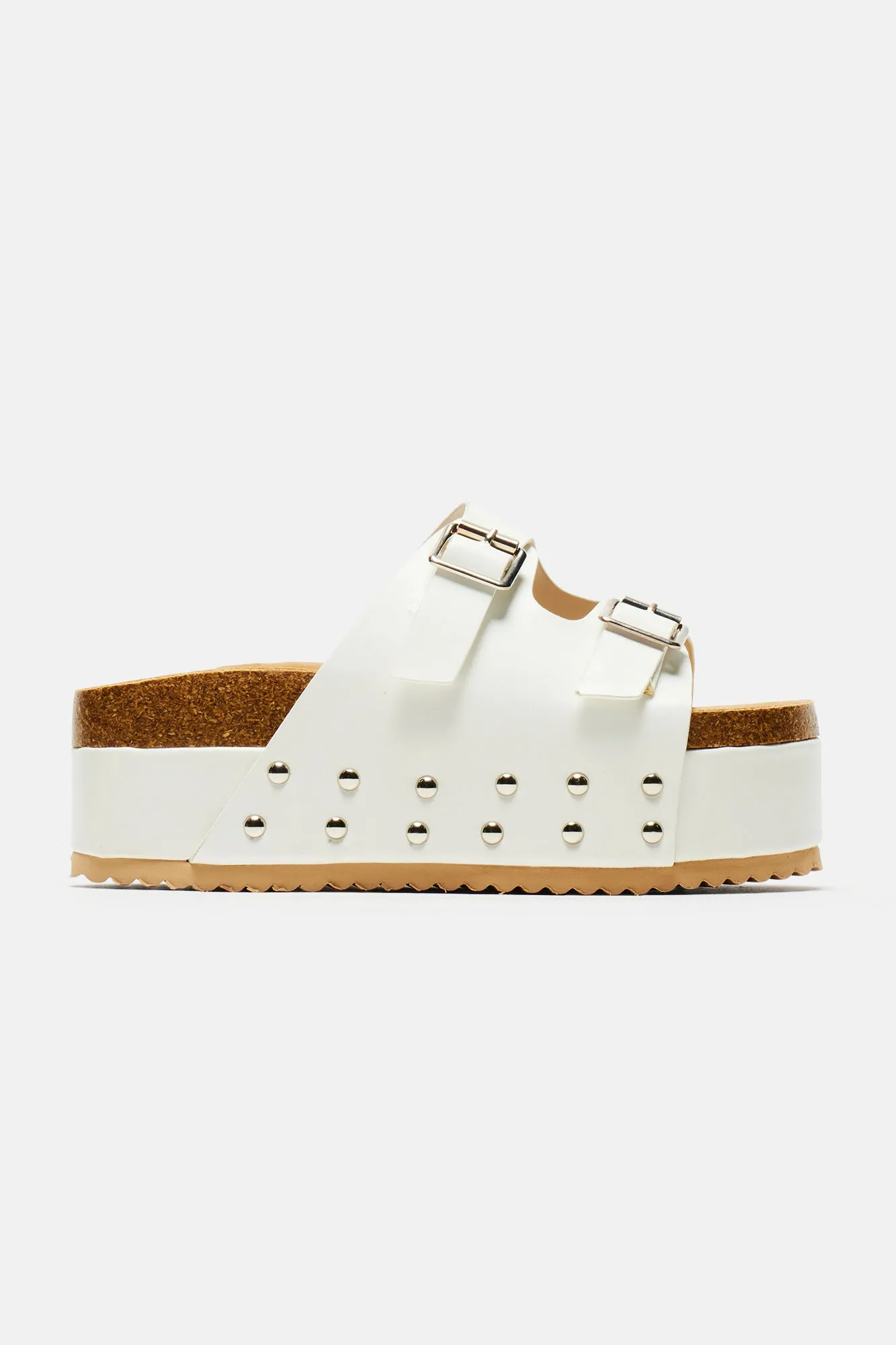 Almost Daily Flatform Sandals - White/Pink