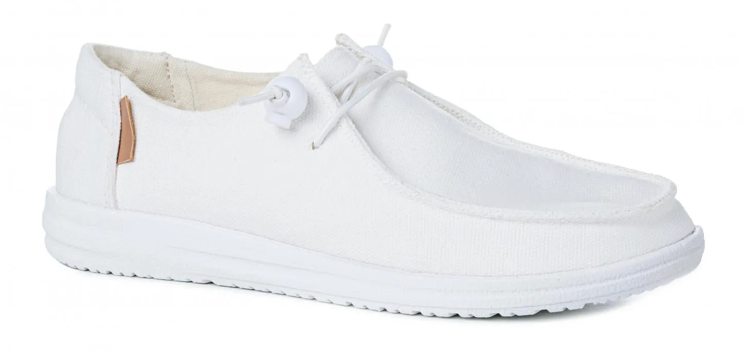 Corkys Womens Kayak Casual Slip On Sneakers, White