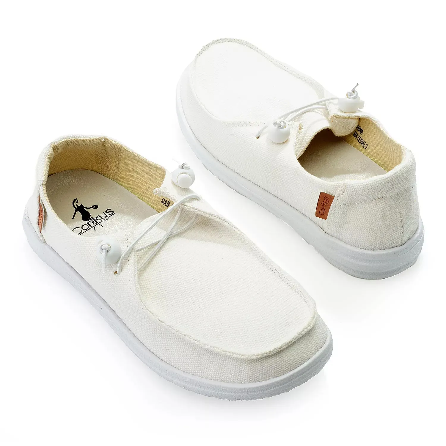 Corkys Womens Kayak Casual Slip On Sneakers, White