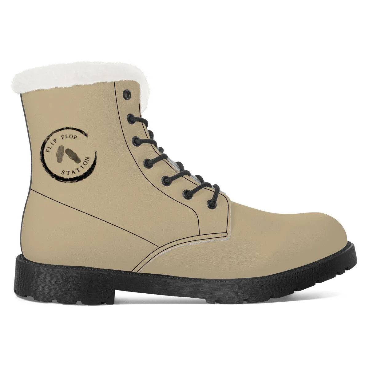 Desert Oasis: Men's Khaki High-Top Boots