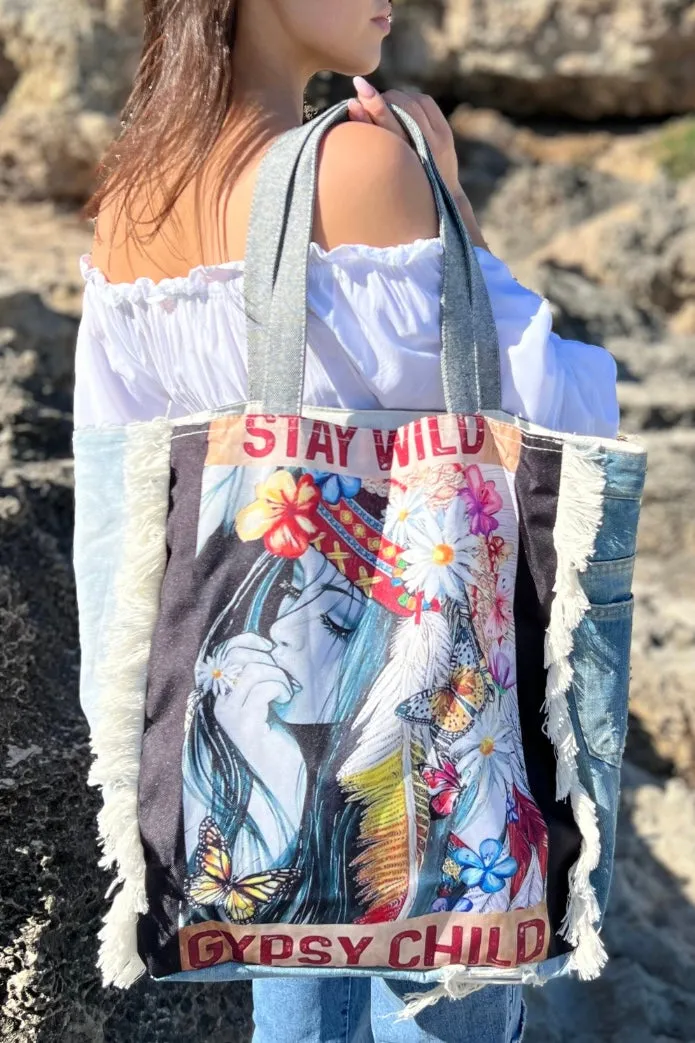 GYPSY CHILD VINTAGE DENIM TOTE