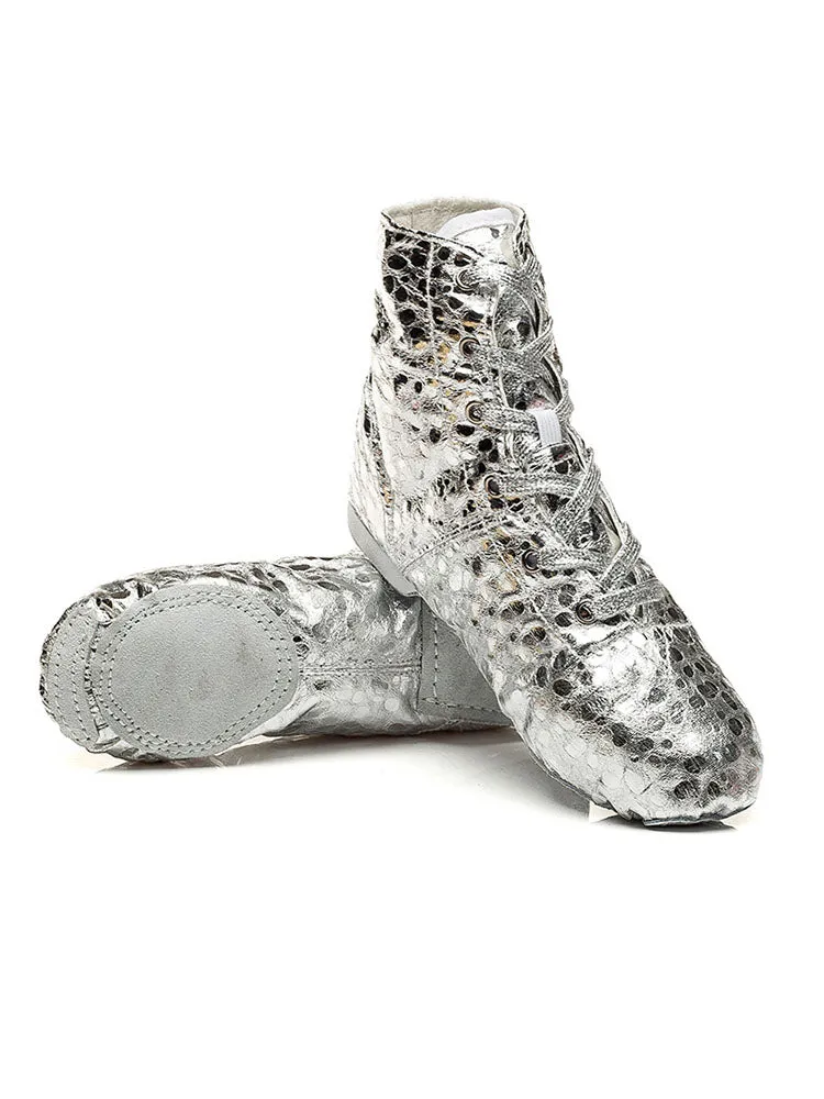 High Top Jazz Shoes Polka Dot Pattern Dance Training Shoes