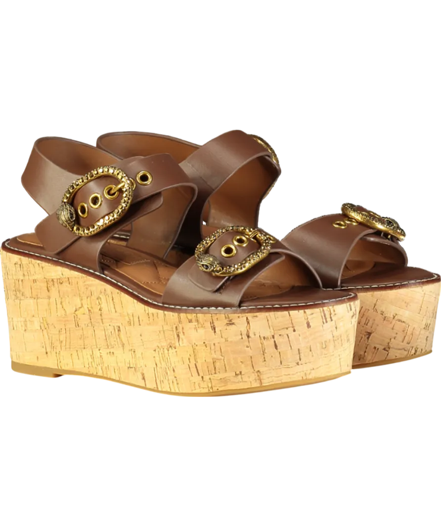 Kurt Geiger Brown Mayfair Flatform Sandals UK 6 EU 39 