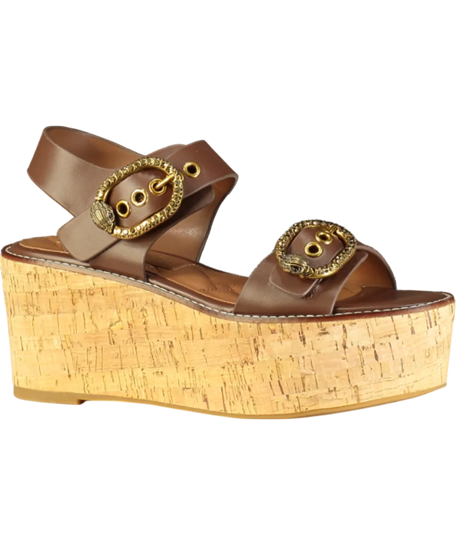 Kurt Geiger Brown Mayfair Flatform Sandals UK 6 EU 39 