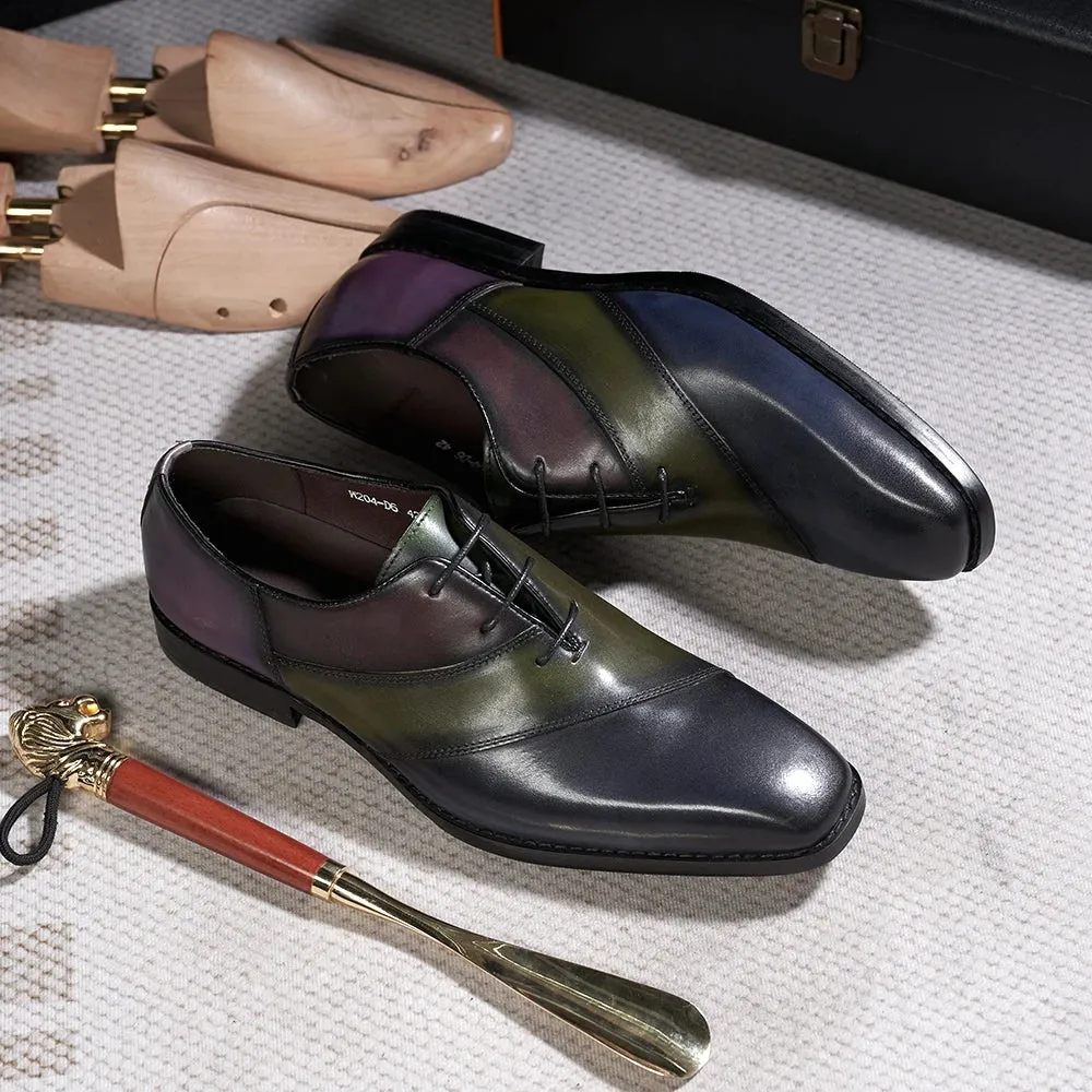 Men's Italian Style Oxfords Genuine Leather Dress Shoes