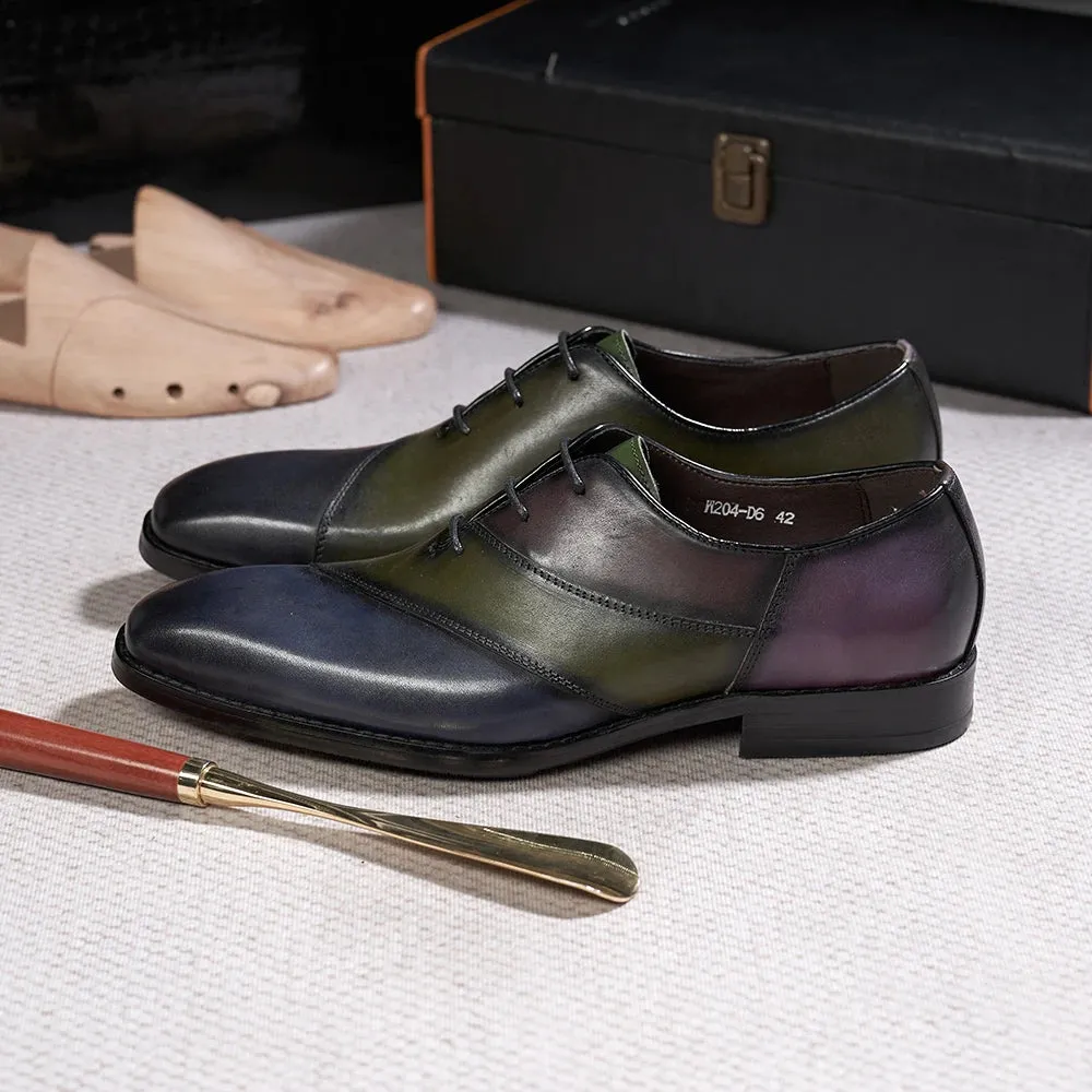 Men's Italian Style Oxfords Genuine Leather Dress Shoes