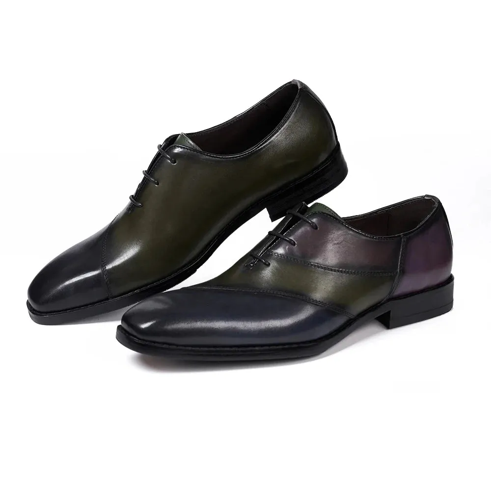 Men's Italian Style Oxfords Genuine Leather Dress Shoes