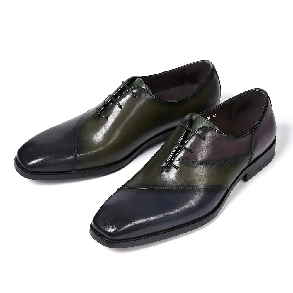 Men's Italian Style Oxfords Genuine Leather Dress Shoes