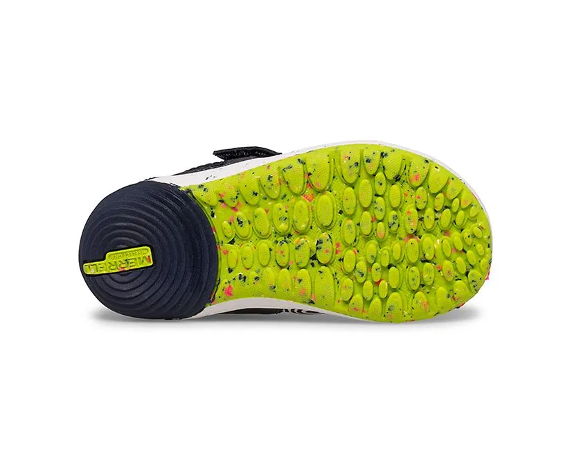 Merrell Bare Steps | Navy/Lime Toddler and Kids Sneakers