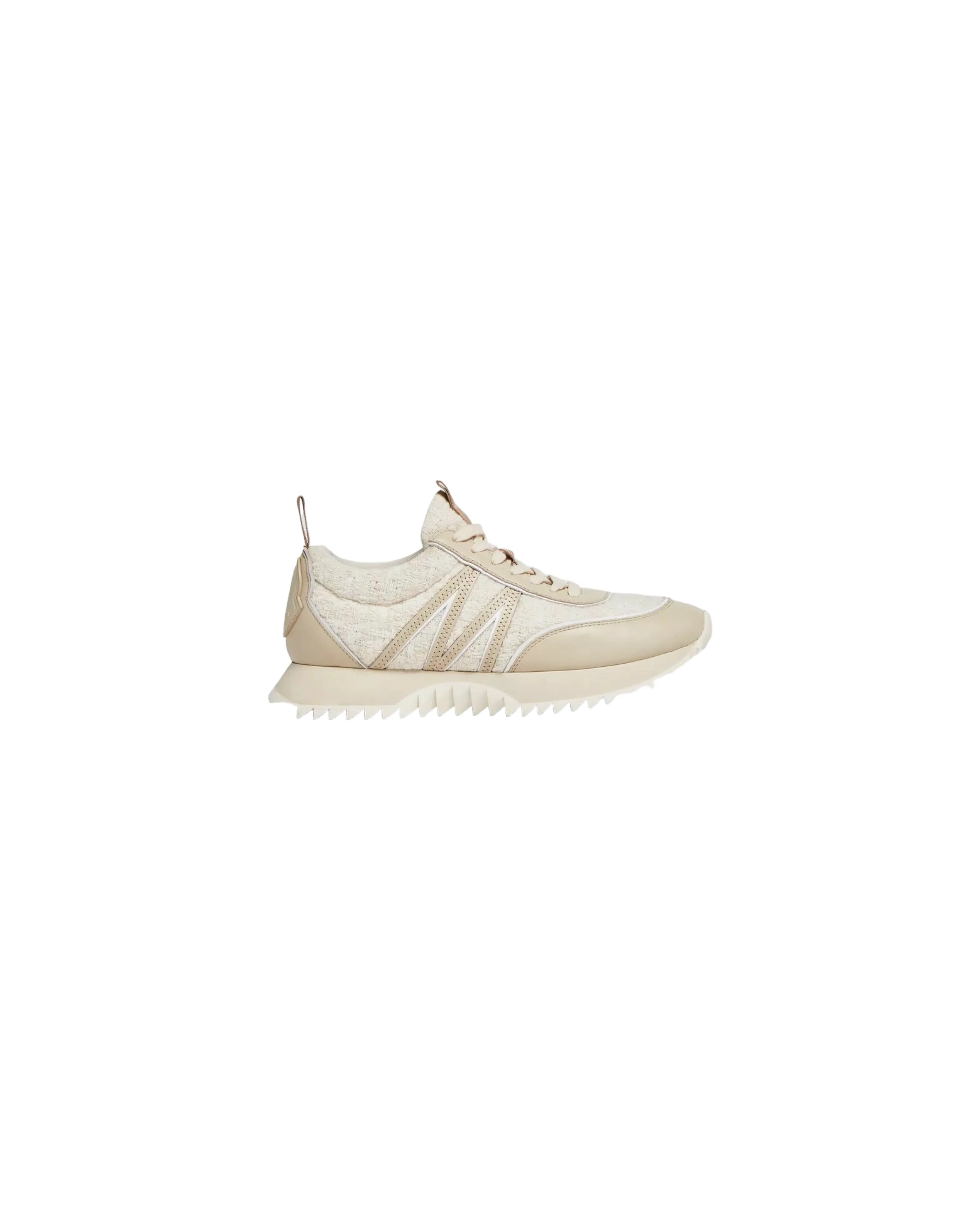 MONCLER PACEY LOW TOP SNEAKERS ECRU
