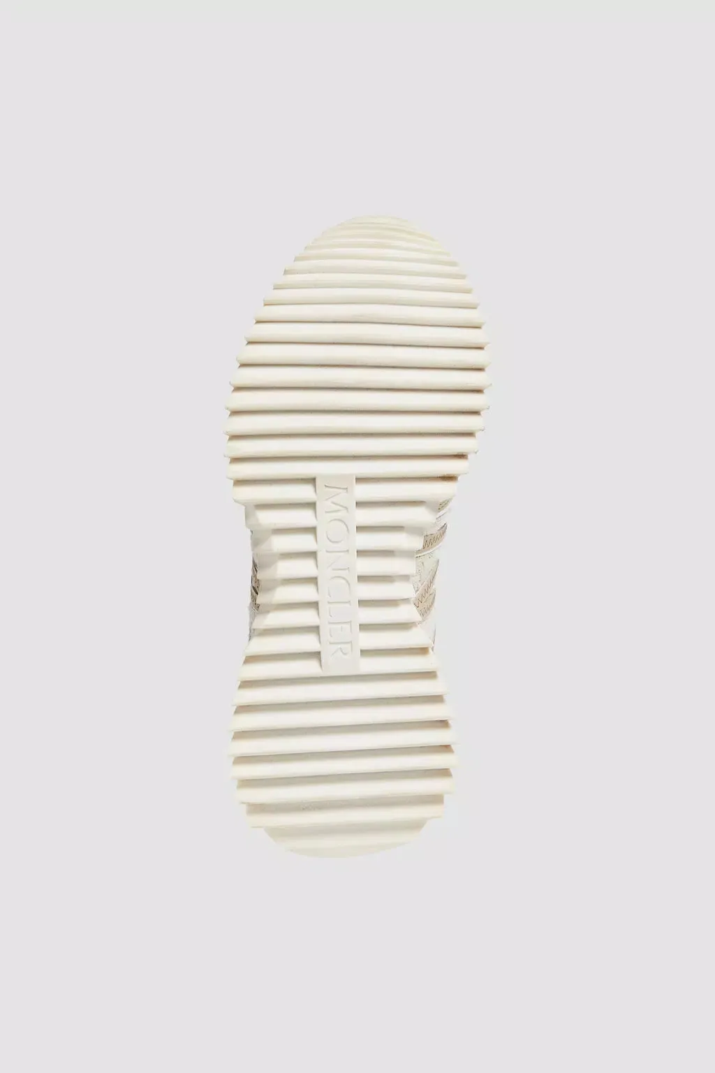 MONCLER PACEY LOW TOP SNEAKERS ECRU