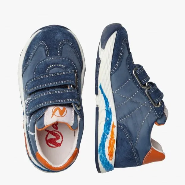 Naturino | Jesko VL Navy/Orange Suede Kids Sneakers
