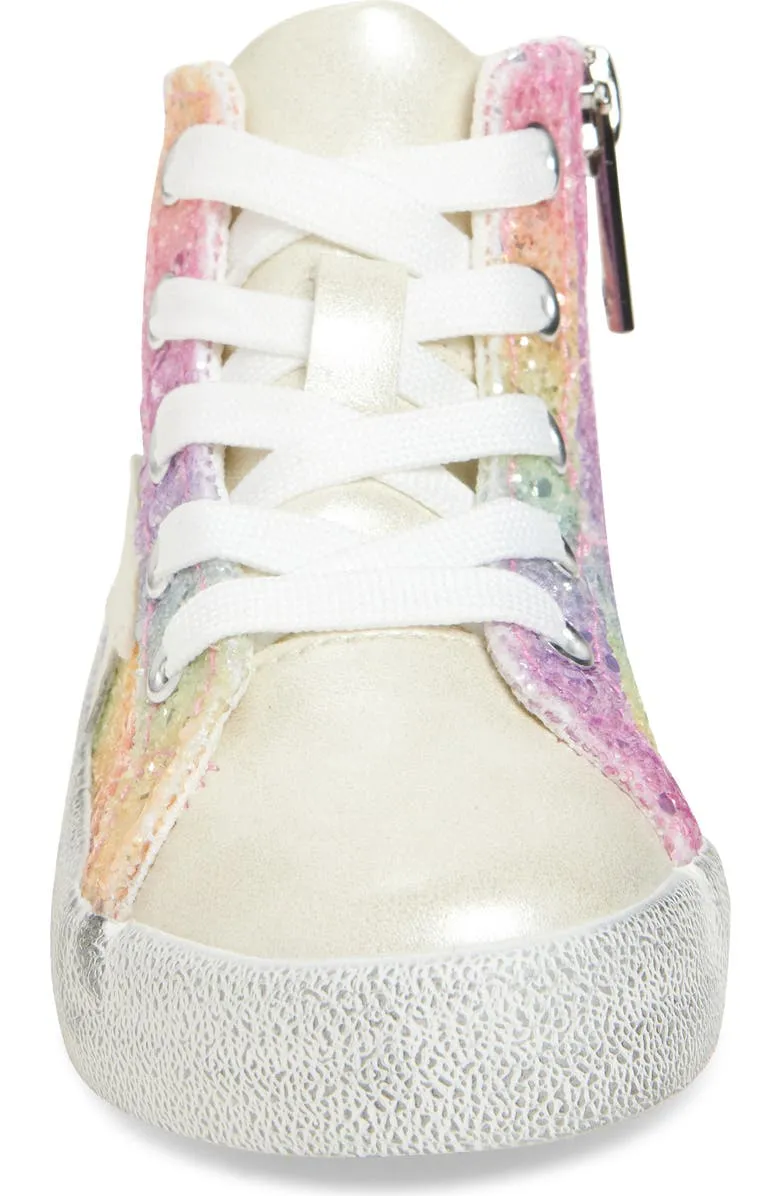 Nina Taralyn | Rainbow Zip/Lace Kids High Top Sneakers