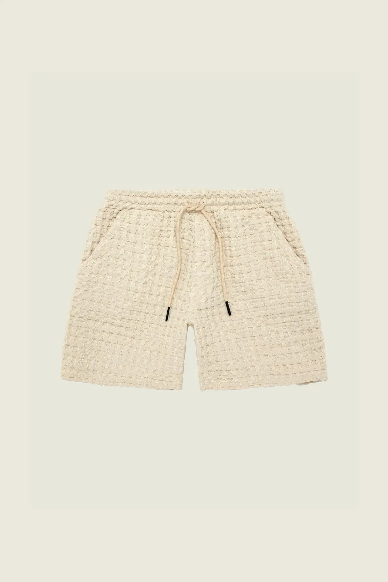 OAS Ecru Porto Waffle Shorts
