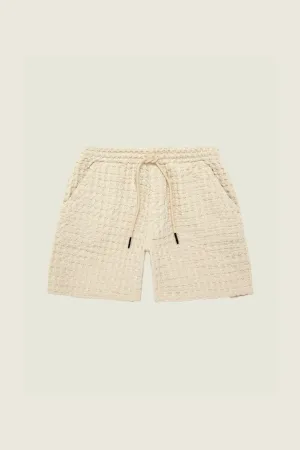 OAS Ecru Porto Waffle Shorts