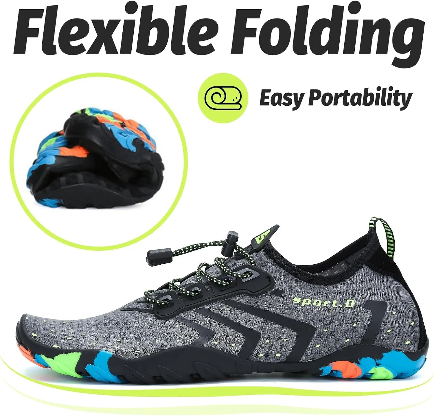 SAGUARO Water Shoes Women  Swim Shoes, Quick-Dry Barefoot Aqua Socks for Beach, Pool, Surfing and Outdoor Activities