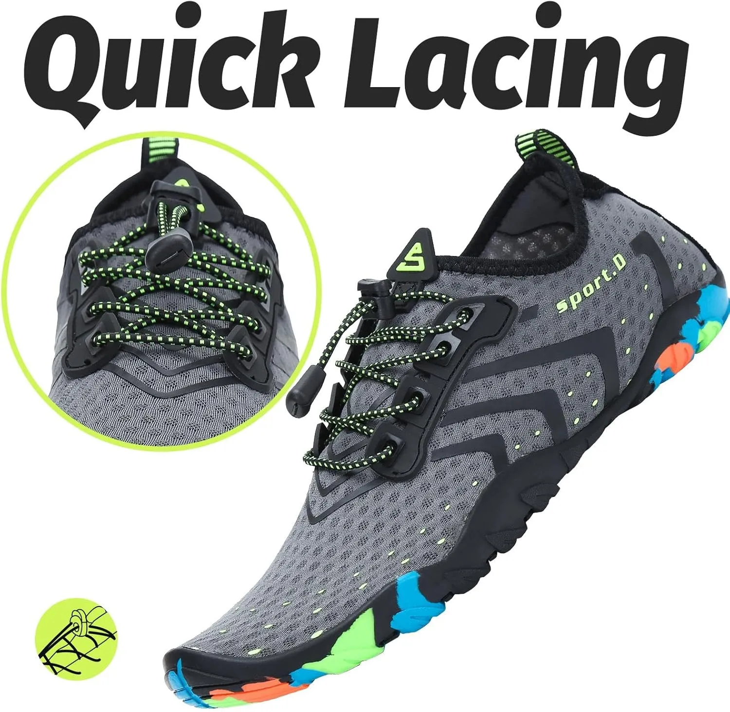 SAGUARO Water Shoes Women  Swim Shoes, Quick-Dry Barefoot Aqua Socks for Beach, Pool, Surfing and Outdoor Activities
