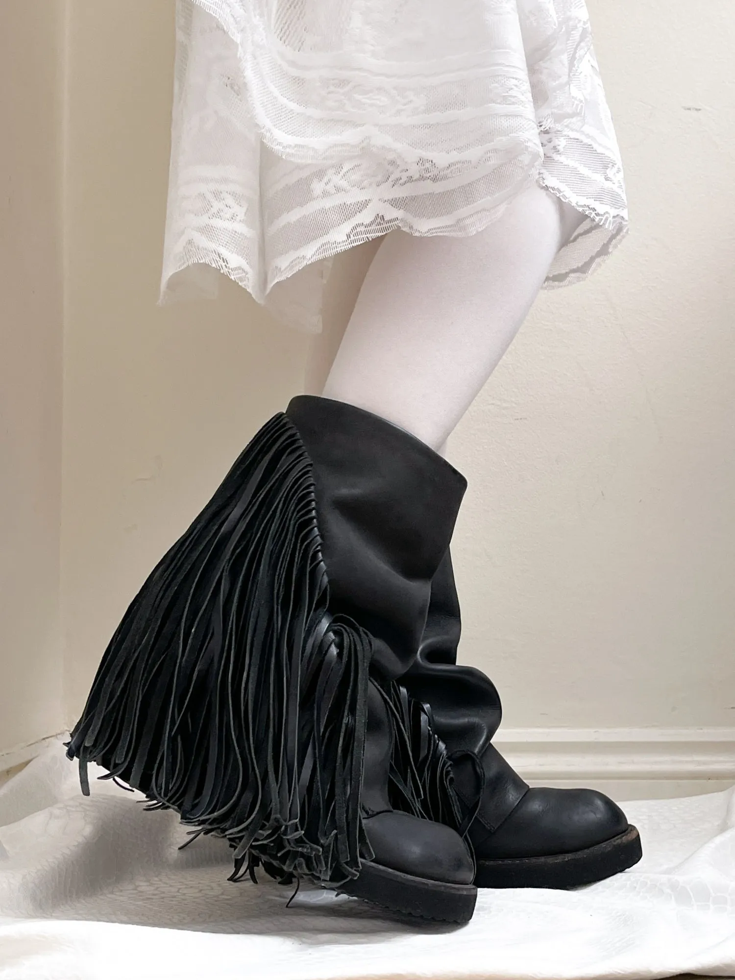    tassel wedge boots, EU38-39