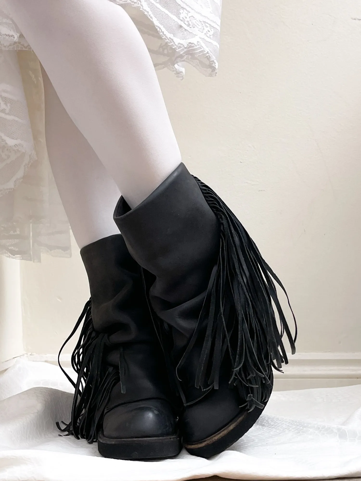    tassel wedge boots, EU38-39