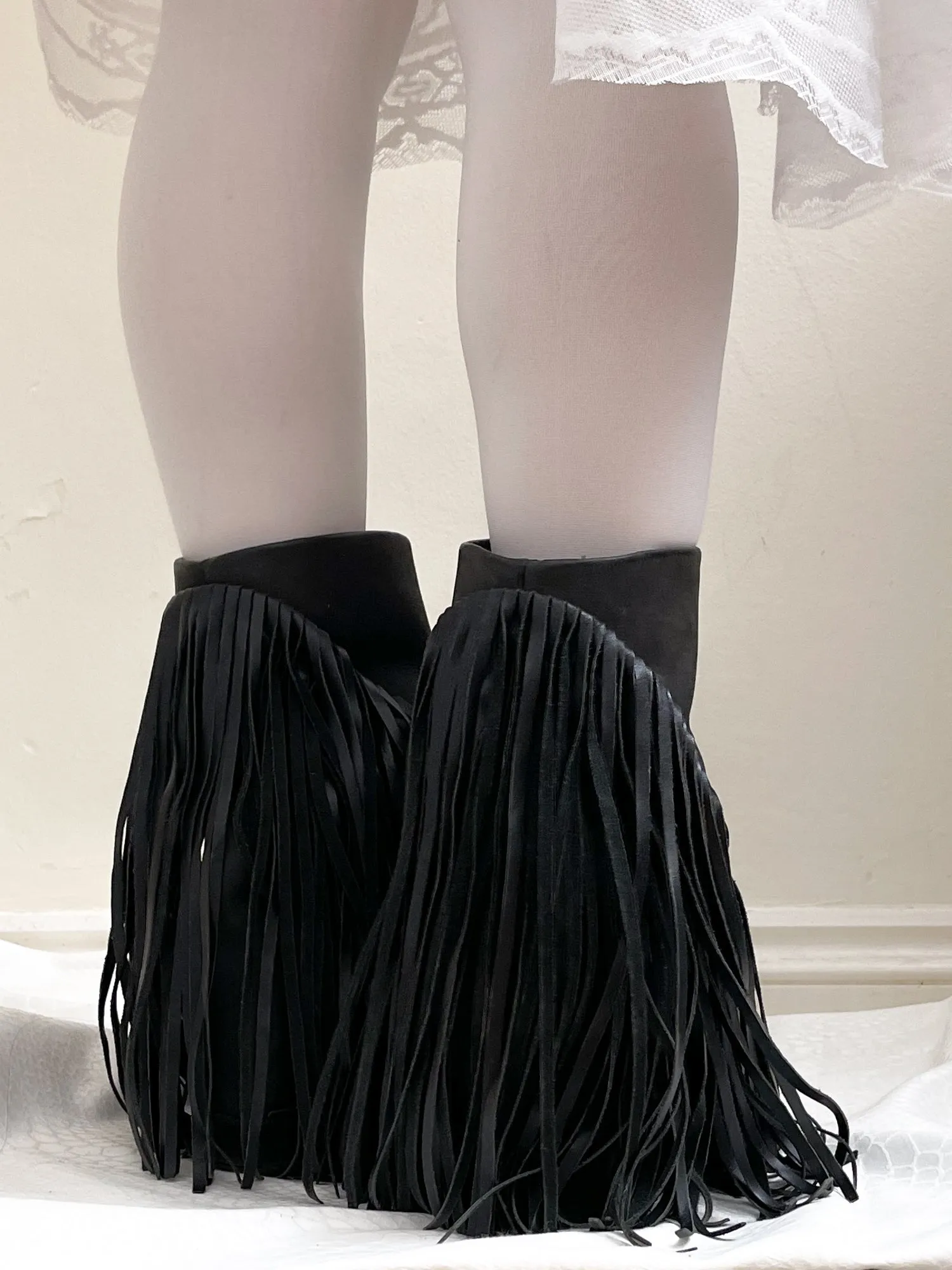    tassel wedge boots, EU38-39