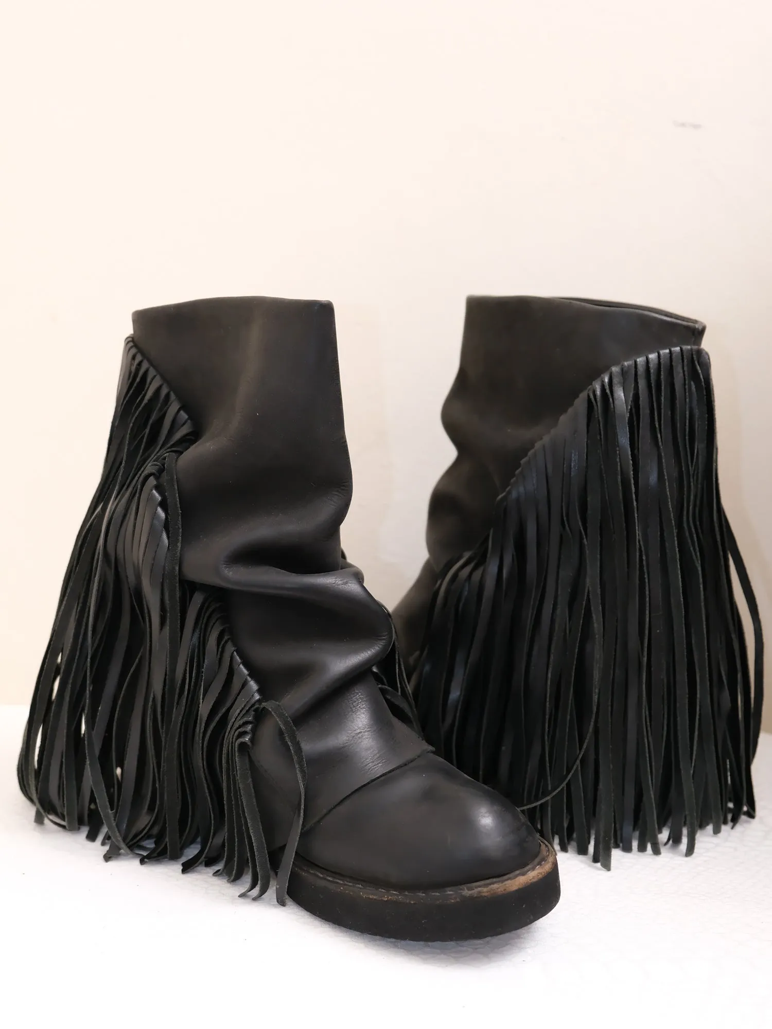    tassel wedge boots, EU38-39