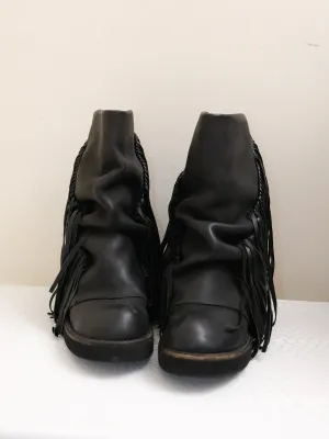    tassel wedge boots, EU38-39