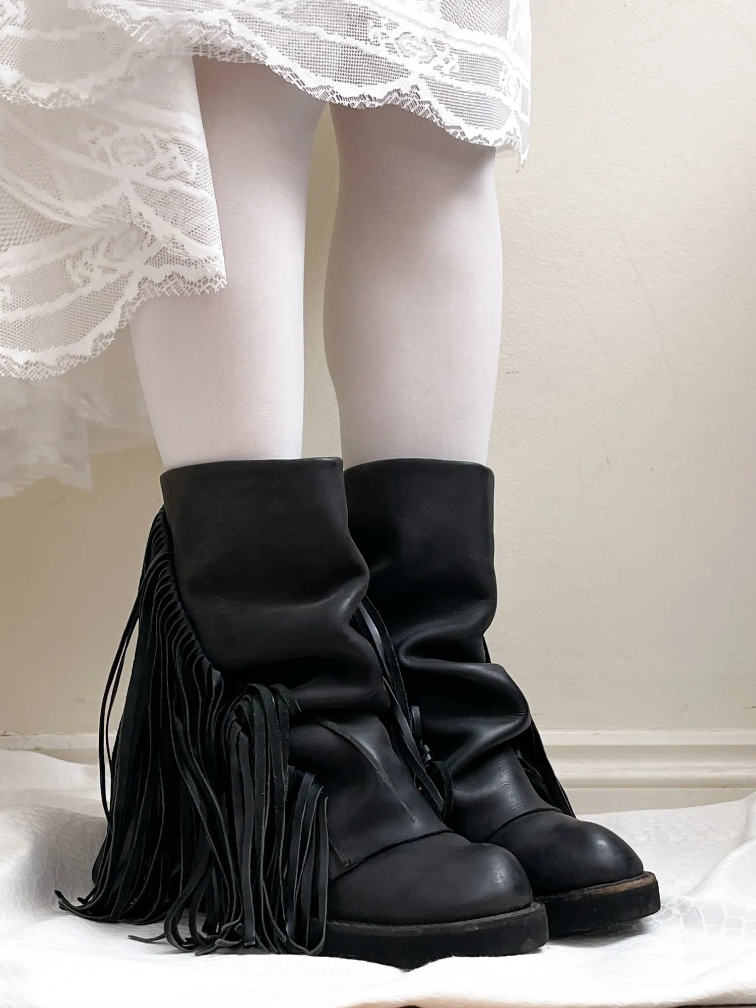    tassel wedge boots, EU38-39