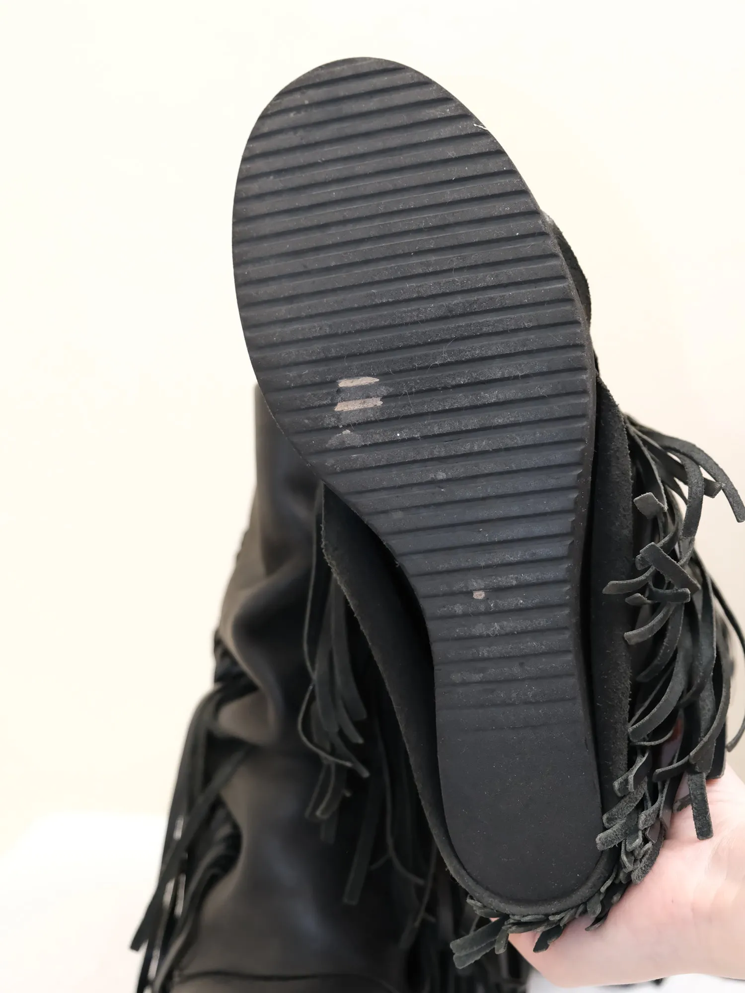    tassel wedge boots, EU38-39