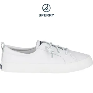 Women's Crest Vibe Leather Sneakers - White (STS84549)